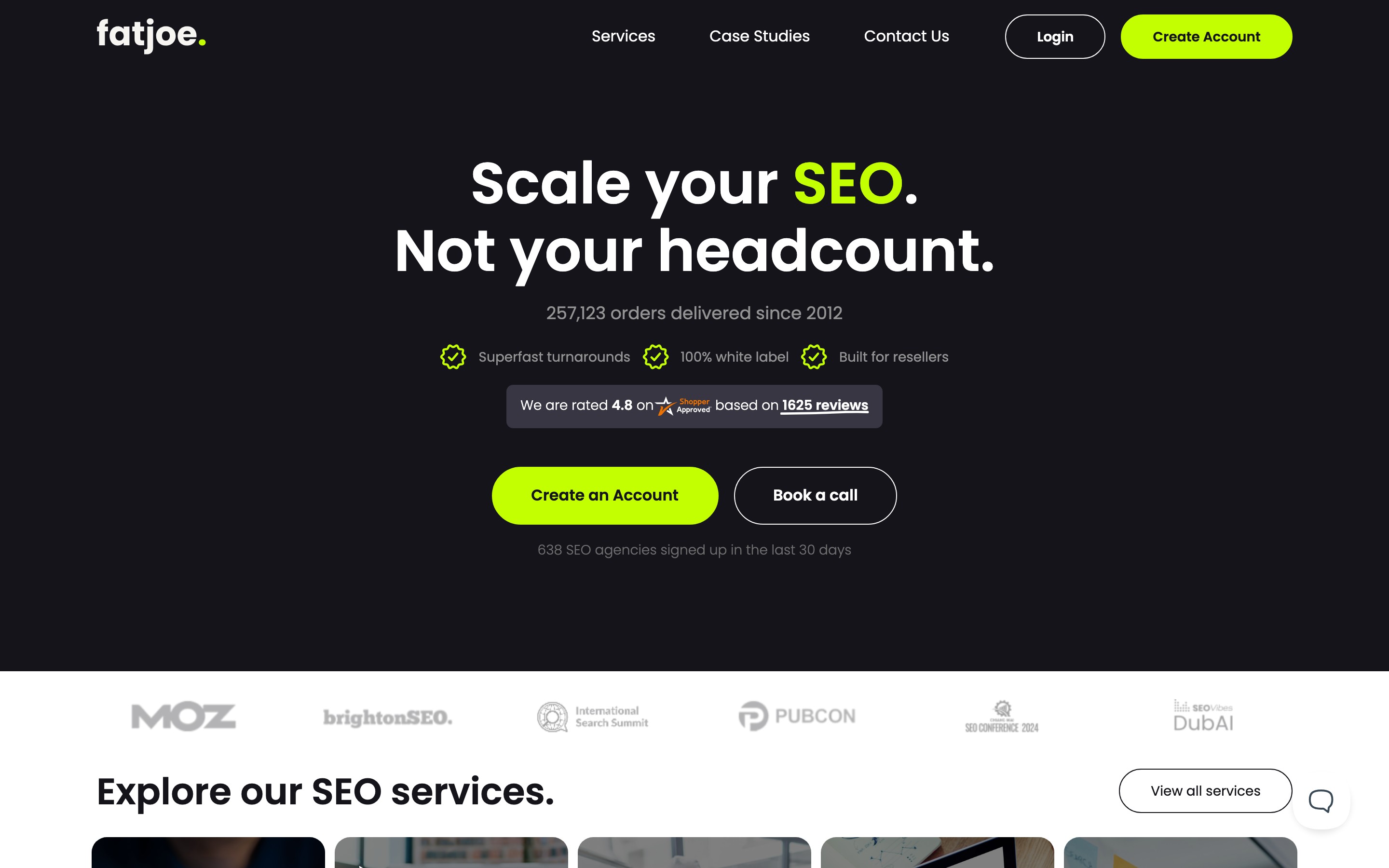 FATJOE landing page — first screen