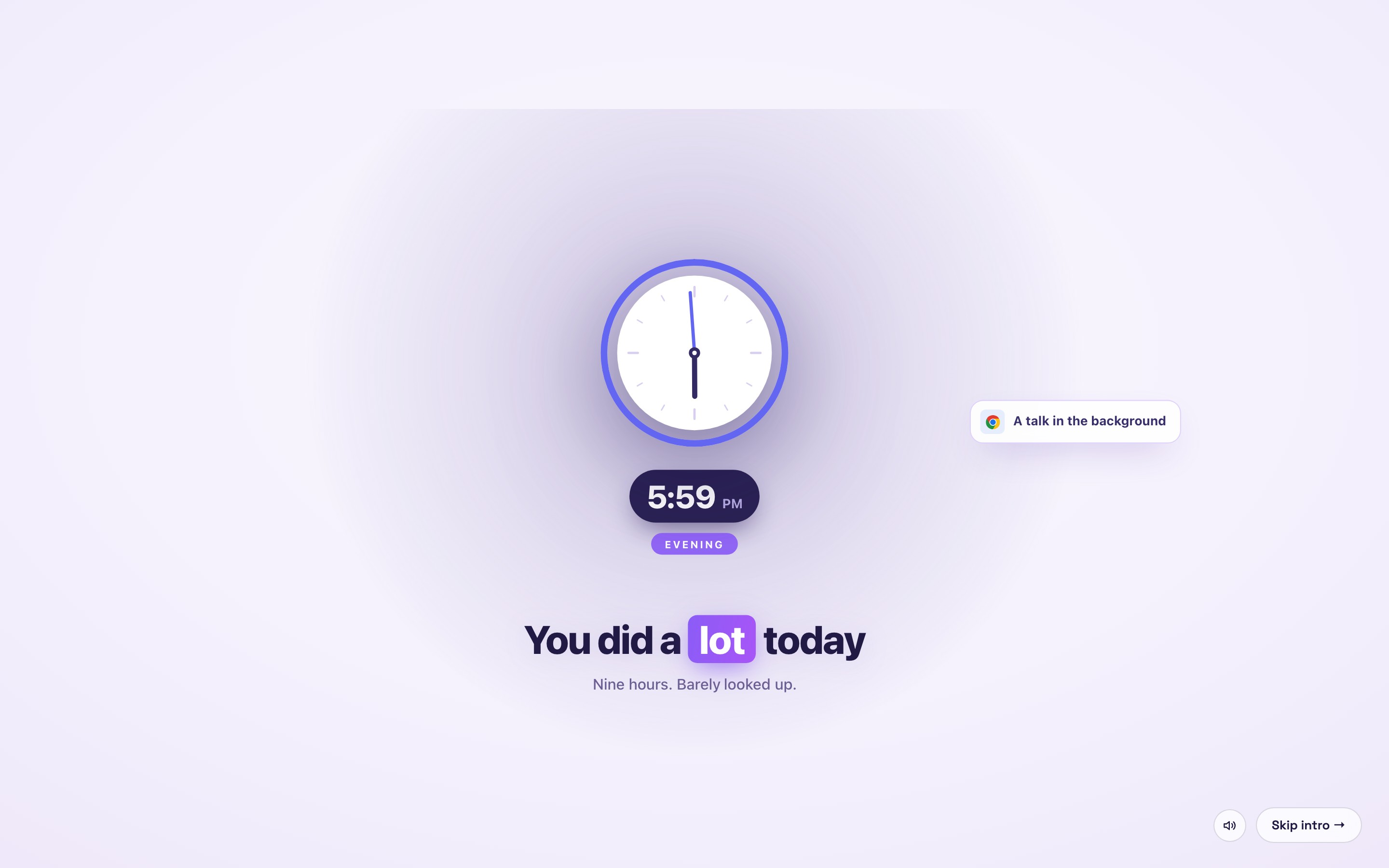 Meridian landing page — first screen